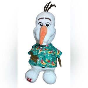 BUILD-A-BEAR Disney Frozen Olaf Tropical Hawaiian Shirt Stuffed Plush approx 20”